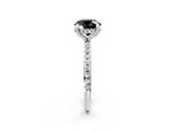 White gold Fancy Black Round Cut Diamond Solitaire Ring with Four-Prong Setting and Pavé Band_17