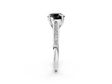 White gold Fancy Black Round Cut Solitaire Cathedral Diamond Engagement Ring with Channel-Set Band and Four-Prong Setting_17