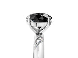 White gold Fancy Black Round Cut Solitaire Diamond Engagement Ring with Twisted Pave Band and Four-Prong Setting_60