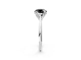 White gold Fancy Black Round Cut Solitaire Diamond Ring with Six-Prong Setting and Classic Band_26