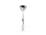 White gold Fancy Black Round Cut Solitaire Diamond Ring with Six-Prong Setting and Classic Band_43