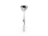 White gold Fancy Black Round Cut Solitaire Diamond Ring with Six-Prong Setting and Classic Band_49
