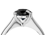 White gold Fancy Black Round Cut Solitaire Diamond Ring with Six-Prong Setting and Classic Band_66