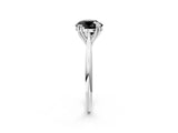 White gold Fancy Black Round Cut Solitaire Diamond Ring with Six-Prong Setting and Classic Band_67