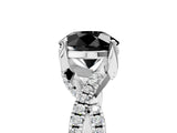 White gold Fancy Black Round Cut Solitaire Twist Pave Diamond Engagement Ring with Prong Setting_17