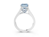 White gold Fancy Blue Asscher  Brilliant Cut Diamond Engagement Ring with Pavé Band and Four-Prong Setting_82