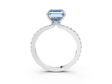 White gold Fancy Blue Asscher  Brilliant Pavé Band Solitaire with Four-Prong Setting_54