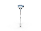 White gold Fancy Blue Asscher  Cut Channel Set Solitaire Engagement Ring with Four-Prong Setting_2