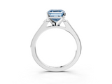 White gold Fancy Blue Asscher  Cut Channel Set Solitaire Engagement Ring with Four-Prong Setting_3