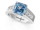 White gold Fancy Blue Asscher Cut Cut Channel Set Solitaire Ring with Four-Prong Setting_37
