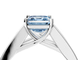 White gold Fancy Blue Asscher Cut Cut Channel Set Solitaire Ring with Four-Prong Setting_40
