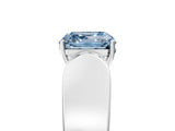 White gold Fancy Blue Asscher Cut Cut Diamond Channel Set Solitaire Ring with Four-Prong Setting_101