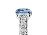 White gold Fancy Blue Asscher Cut Cut Pave Split Shank Engagement Ring with Four-Prong Setting_41
