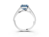 White gold Fancy Blue Asscher Cut Cut Pave Split Shank Engagement Ring with Four-Prong Setting_51