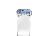 White gold Fancy Blue Asscher Cut Diamond Channel Set Solitaire Ring with Four-Prong Setting_54