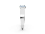 White gold Fancy Blue Asscher Cut Diamond Channel Set Solitaire Ring with Four-Prong Setting_63
