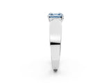 White gold Fancy Blue Asscher Cut Diamond Channel Set Solitaire Ring with Four-Prong Setting_81