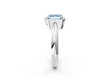 White gold Fancy Blue Asscher  Cut Diamond Halo Engagement Ring with Split Shank and Four-Prong Setting_49