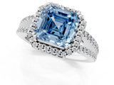White gold Fancy Blue Asscher Cut Diamond Halo Split Shank Engagement Ring_52