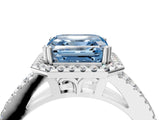 White gold Fancy Blue Asscher Cut Diamond Halo Split Shank Engagement Ring_55
