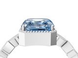 White gold Fancy Blue Asscher  Cut Diamond Milgrain Marquise Band with Prong Setting_7