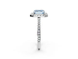 White gold Fancy Blue Asscher Cut Diamond Pavé Halo Ring with Four-Prong Setting_48
