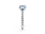 White gold Fancy Blue Asscher Cut Diamond Pavé Solitaire Engagement Ring with Four-Prong Setting_79