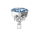 White gold Fancy Blue Asscher Cut Diamond Ring with Side Stones and Four-Prong Setting_99
