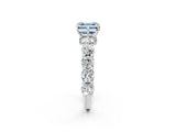 White gold Fancy Blue Asscher Cut Diamond Side Stone Engagement Ring with Four-Prong Setting_26