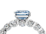 White gold Fancy Blue Asscher Cut Diamond Side Stone Engagement Ring with Four-Prong Setting_28