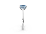 White gold Fancy Blue Asscher Cut Diamond Solitaire Engagement Ring with Cathedral Setting and Four-Prong Mount_72