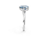 White gold Fancy Blue Asscher Cut Diamond Solitaire Engagement Ring with Four-Prong Setting and Classic Band_56