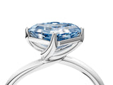 White gold Fancy Blue Asscher Cut Diamond Solitaire Engagement Ring with Four-Prong Setting and Classic Band_58