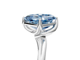 White gold Fancy Blue Asscher Cut Diamond Solitaire Engagement Ring with Four-Prong Setting and Classic Band_59
