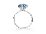 White gold Fancy Blue Asscher Cut Diamond Solitaire Engagement Ring with Four-Prong Setting and Classic Band_70