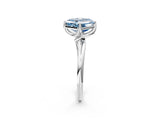 White gold Fancy Blue Asscher Cut Diamond Solitaire Engagement Ring with Four-Prong Setting and Classic Band_75