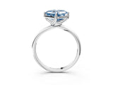 White gold Fancy Blue Asscher Cut Diamond Solitaire Engagement Ring with Four-Prong Setting and Classic Band_76