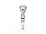 White gold Fancy Blue Asscher Cut Diamond Solitaire Ring with Four-Prong Setting and Twisted Pavé Band_19