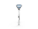 White gold Fancy Blue Asscher Cut Diamond Solitaire Ring with Six-Prong Setting and Classic Band_37