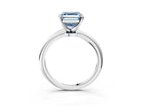 White gold Fancy Blue Asscher Cut Diamond Solitaire Ring with Six-Prong Setting and Classic Band_38