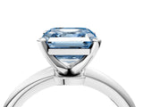 White gold Fancy Blue Asscher Cut Diamond Solitaire Ring with Six-Prong Setting and Classic Band_39