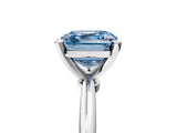 White gold Fancy Blue Asscher Cut Diamond Solitaire Ring with Six-Prong Setting and Classic Band_40