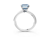 White gold Fancy Blue Asscher Cut Diamond Solitaire Ring with Six-Prong Setting and Classic Band_44