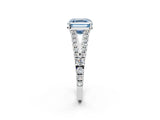 White gold Fancy Blue Asscher Cut Diamond Split Shank Pavé Engagement Ring with Four-Prong Setting_31