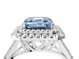 White gold Fancy Blue Asscher  Cut Double Halo Split Shank Diamond Ring with Prong Setting_48