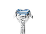 White gold Fancy Blue Asscher  Cut Halo Diamond Ring with Channel Set Band and Four-Prong Setting_52