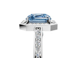 White gold Fancy Blue Asscher  Cut Halo Pave Split Shank Prong Setting Ring_54