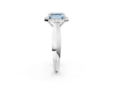 White gold Fancy Blue Asscher  Cut Halo Solitaire Engagement Ring with Square Band and Four-Prong Setting_14