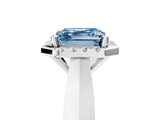 White gold Fancy Blue Asscher  Cut Halo Solitaire Engagement Ring with Square Band and Four-Prong Setting_17