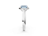 White gold Fancy Blue Asscher  Cut Halo Solitaire Engagement Ring with Square Band and Four-Prong Setting_79